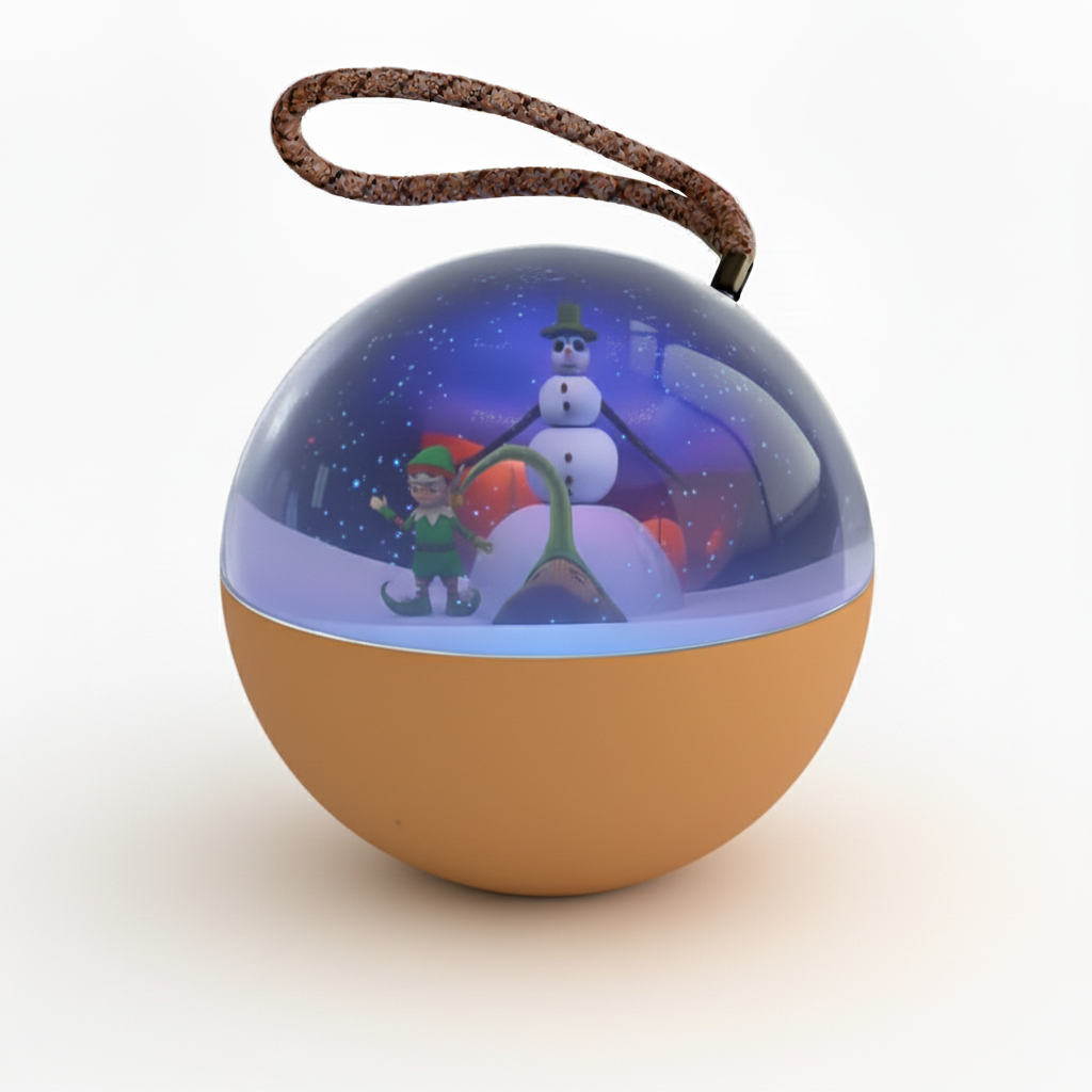 Dynamic Video Playable Christmas Cartoon Display Magic Sphere