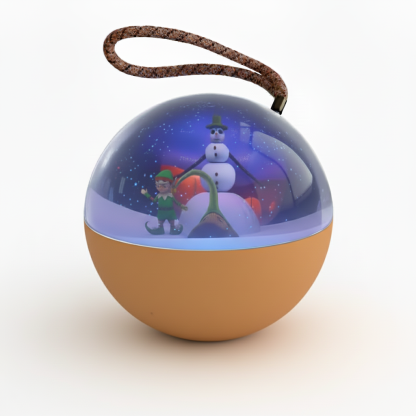 Dynamic Video Playable Christmas Cartoon Display Magic Sphere