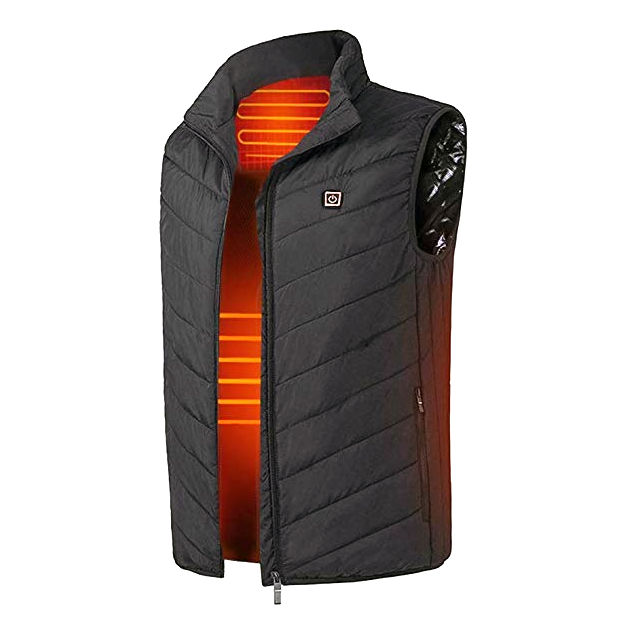 Electric Thermal Heated Vest With Rechargeable Battery Waterproof Insulated-Amzemart