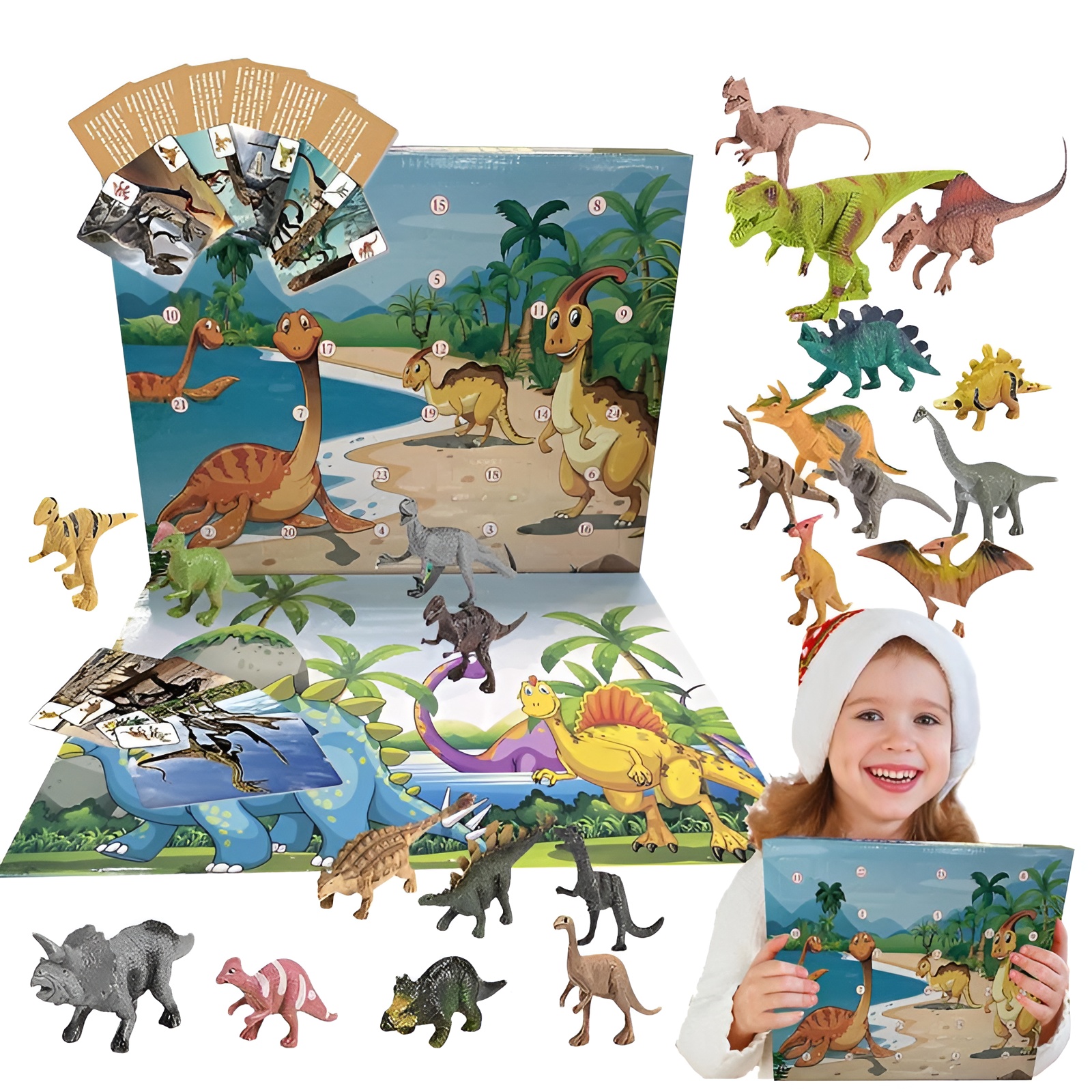 Dinosaur Themed Christmas Countdown Advent Calendar Set
