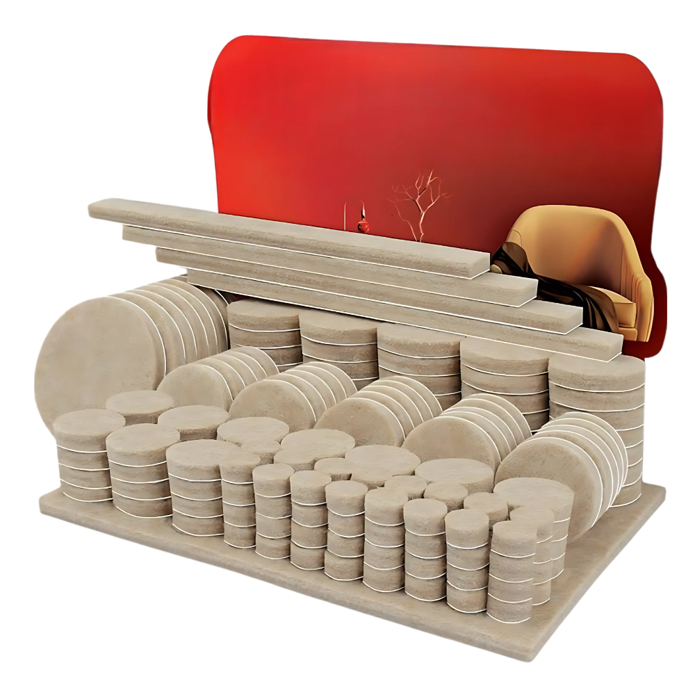 Furniture Base Floor Pads For Noise Reduction And Surface Care