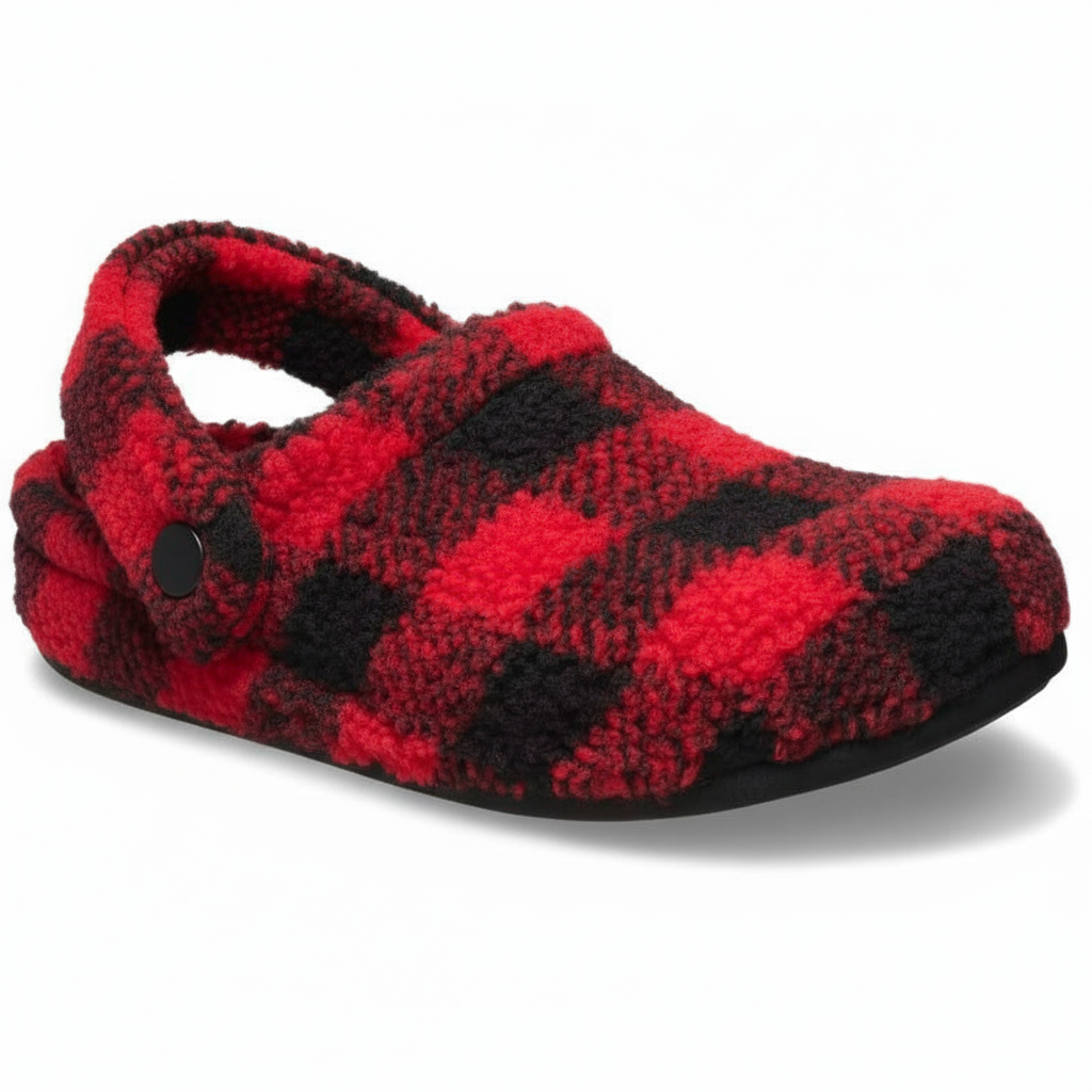 Plaid Fleece Slippers For Indoor Comfort