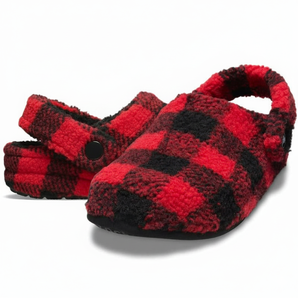 Plaid Fleece Slippers For Indoor Comfort