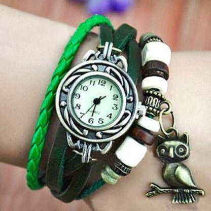 Owl Vintage Wrap Watch - Ashley Jewels - 1