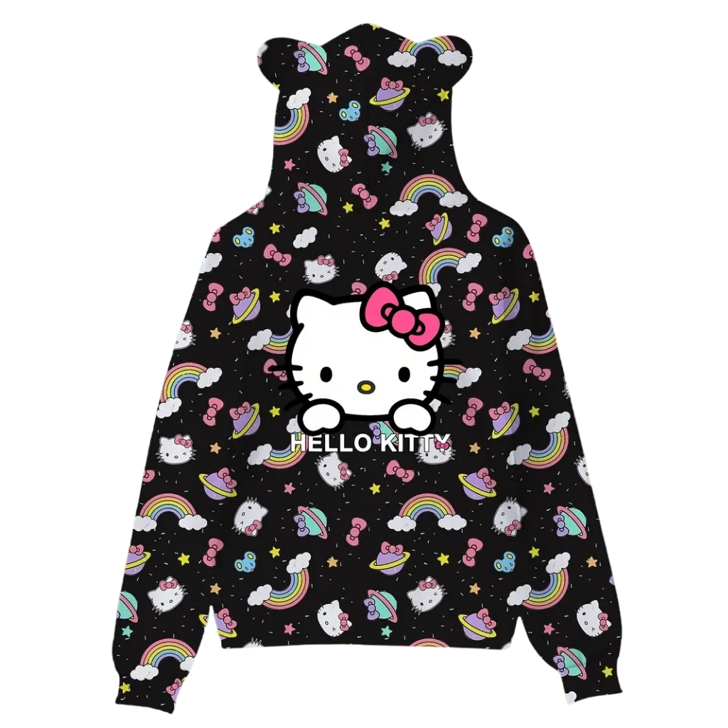 Hello Kitty Cat Ears Cartoon Hooded