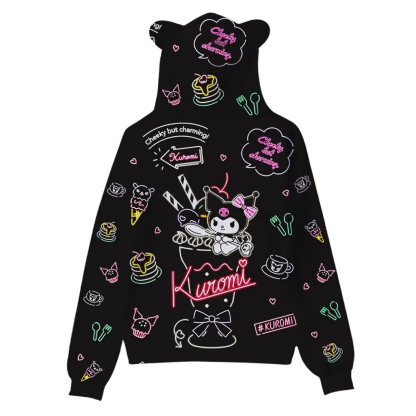 Hello Kitty Cat Ears Cartoon Hooded