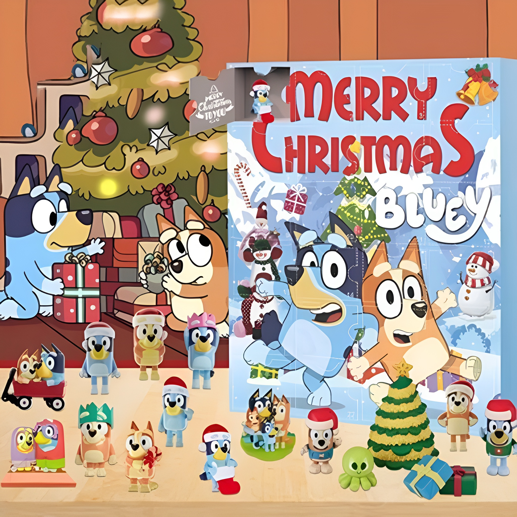 Holiday Gift Box With 24 Mini Figures And Creative Character Ornaments For Kids