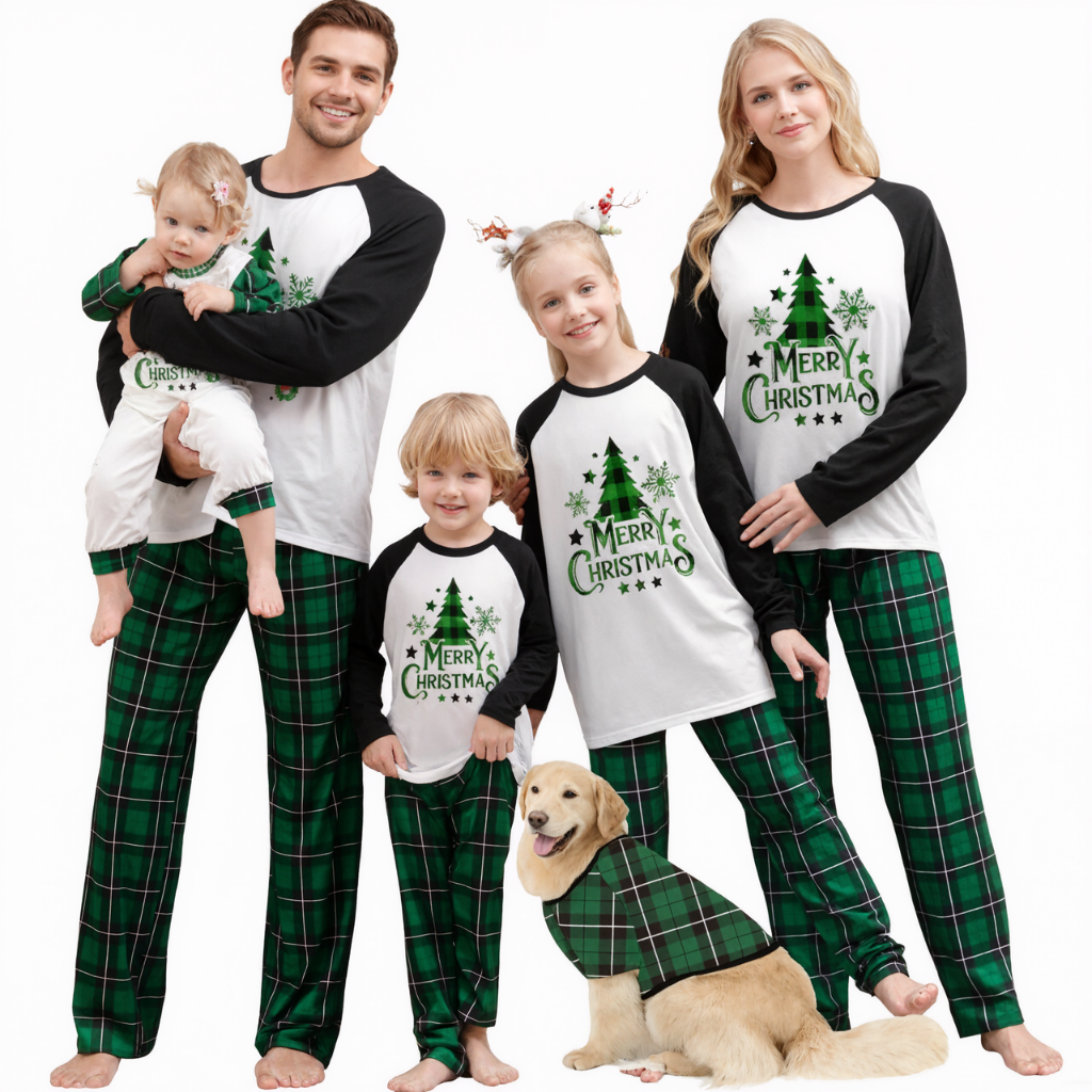 Holiday Plaid Christmas Pajama Set
