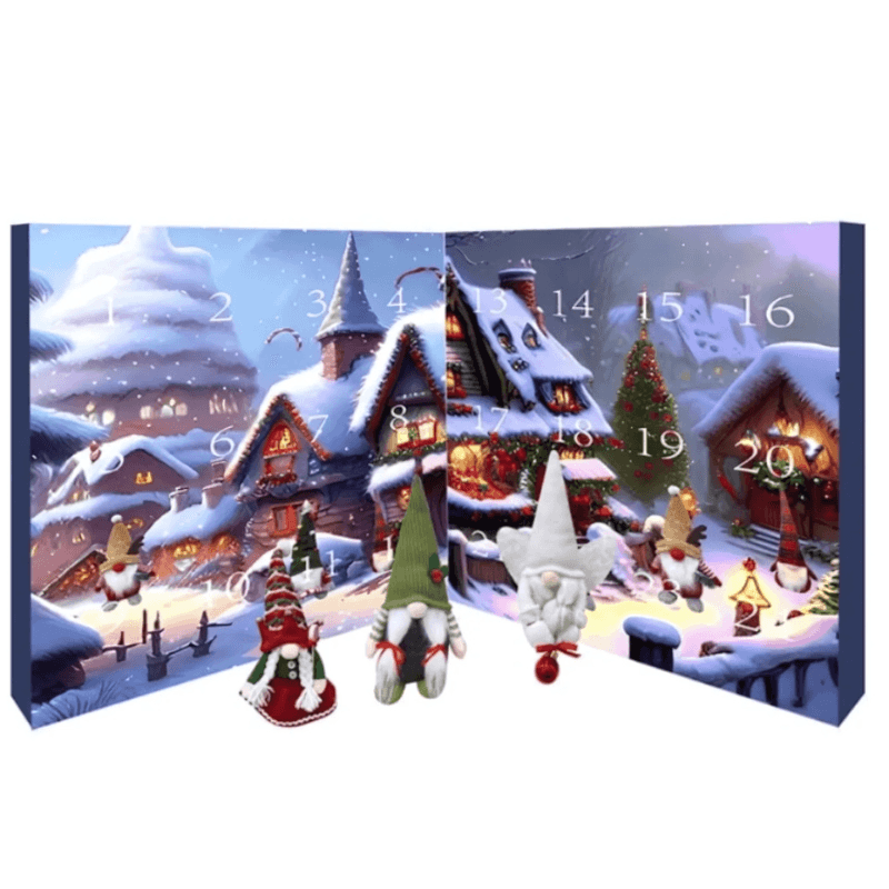 Holiday Gnome Advent Calendar – 24 Plush Gnomes for Festive Décor