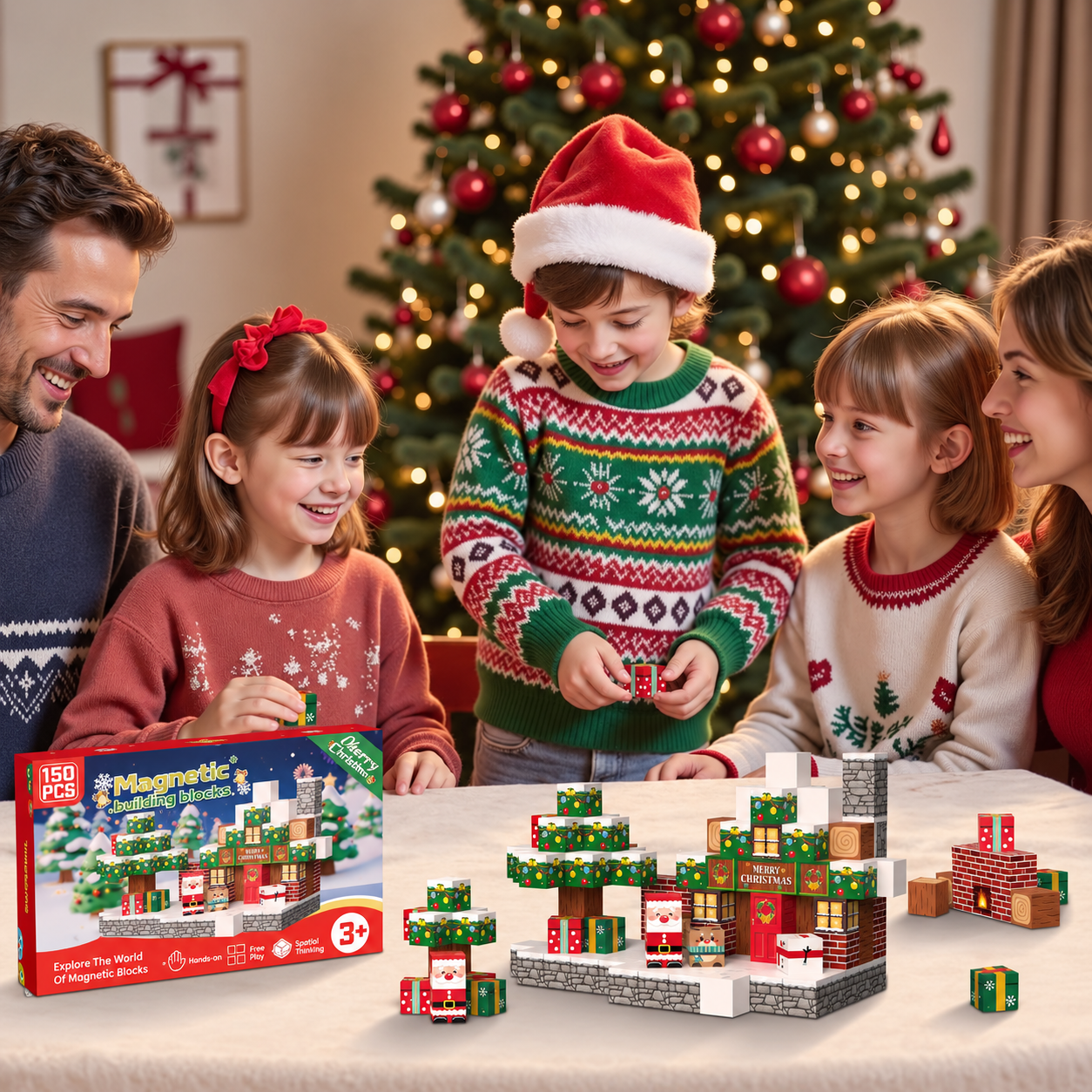 Christmas Sensory Blocks Creative Building Set For Kids