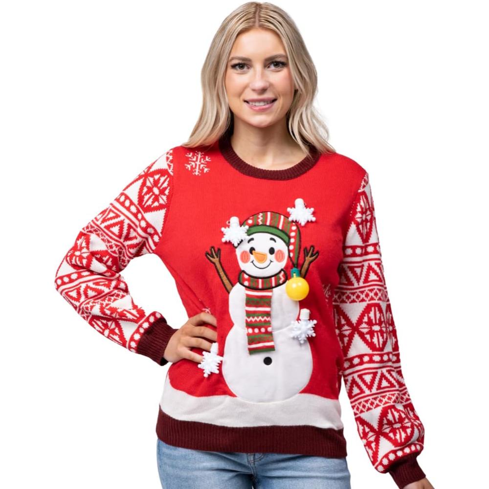 Illuminated Festive Christmas Sweater-Cozy Knit Sets