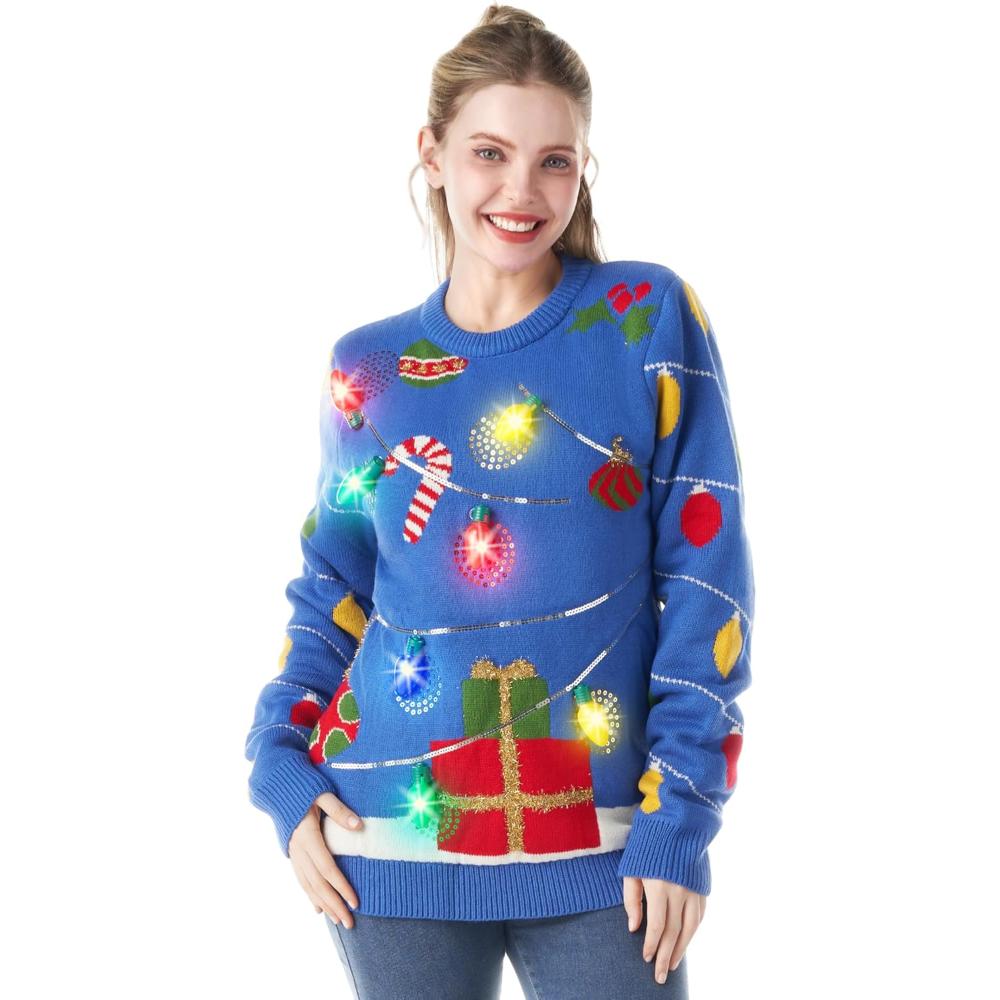 Illuminated Festive Christmas Sweater-Cozy Knit Sets