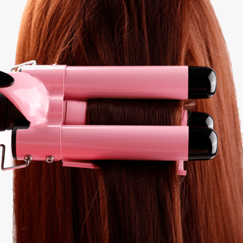 LCD Display Ceramic Triple Barrel Curling Iron [BEST SELLER] - FREE SHIP DEALS