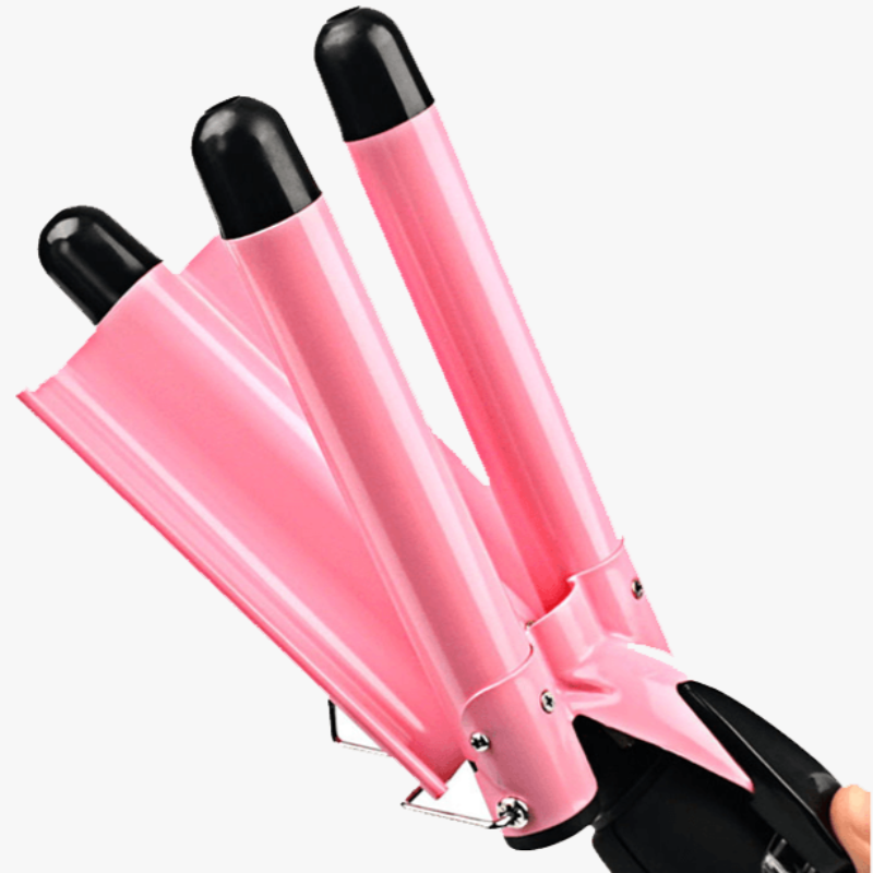 LCD Display Ceramic Triple Barrel Curling Iron [BEST SELLER] - FREE SHIP DEALS