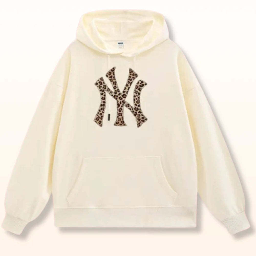 Leopard NYC Printed Hoodie-Amzemart