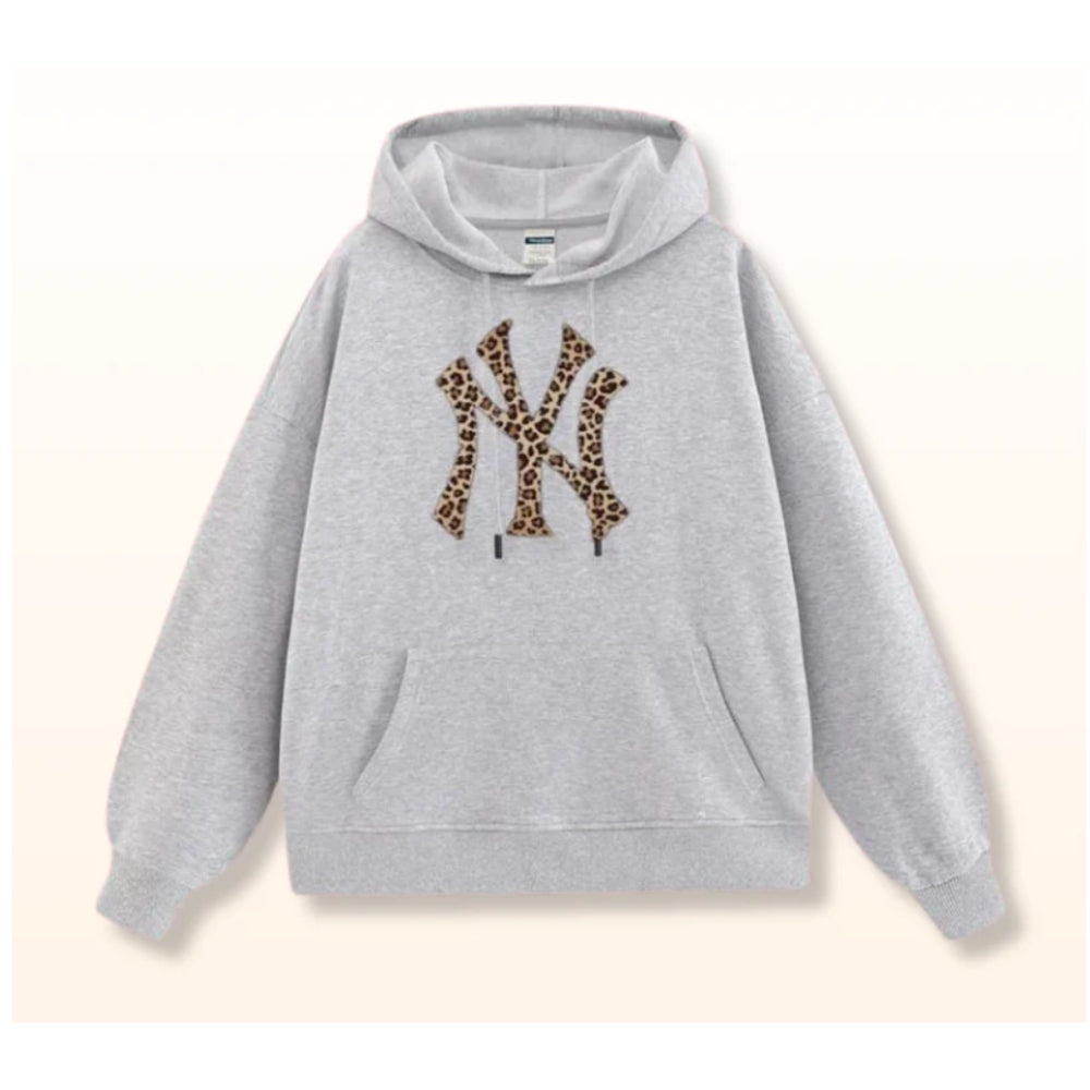 Leopard NYC Printed Hoodie-Amzemart