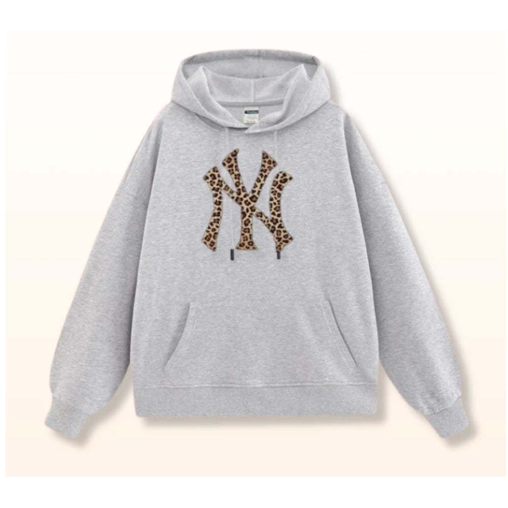 Leopard NYC Printed Hoodie-Amzemart