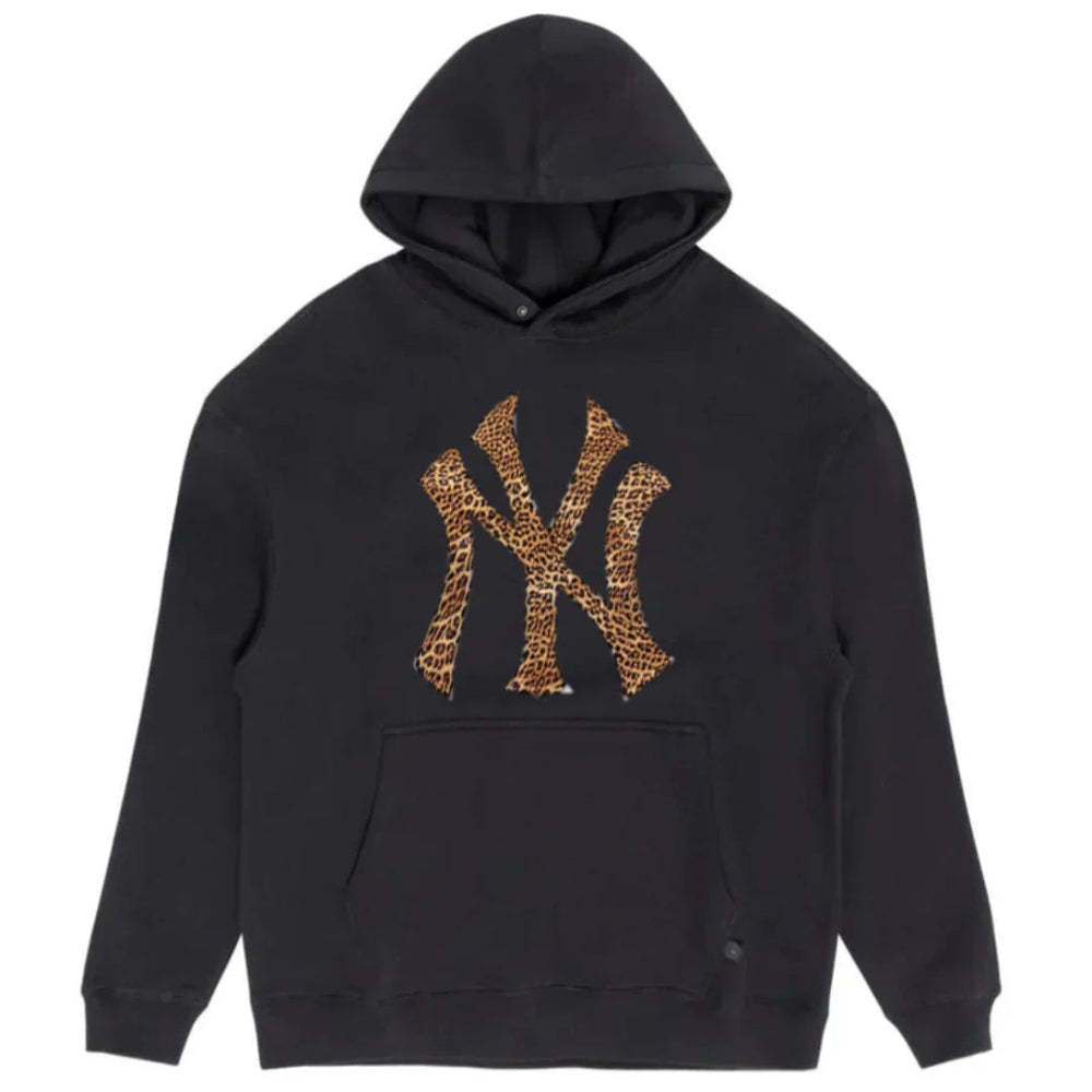 Leopard NYC Printed Hoodie-Amzemart