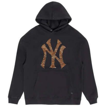 Leopard NYC Printed Hoodie-Amzemart