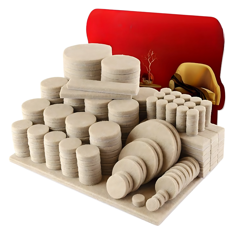 Multiple Shape Furniture Pads With Mixed Sizes For Versatile Use