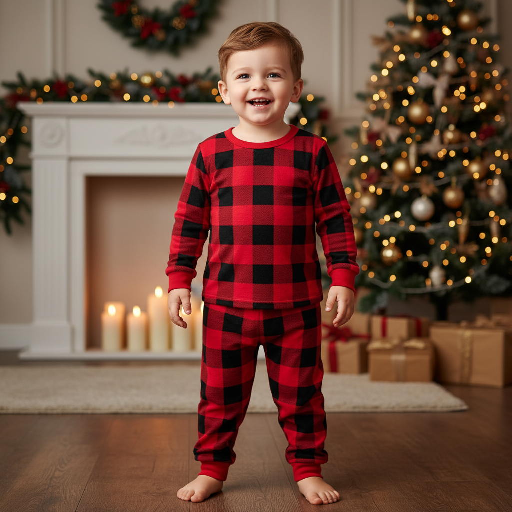 Autumn Christmas Matching Pajamas Set for Boys and Girls