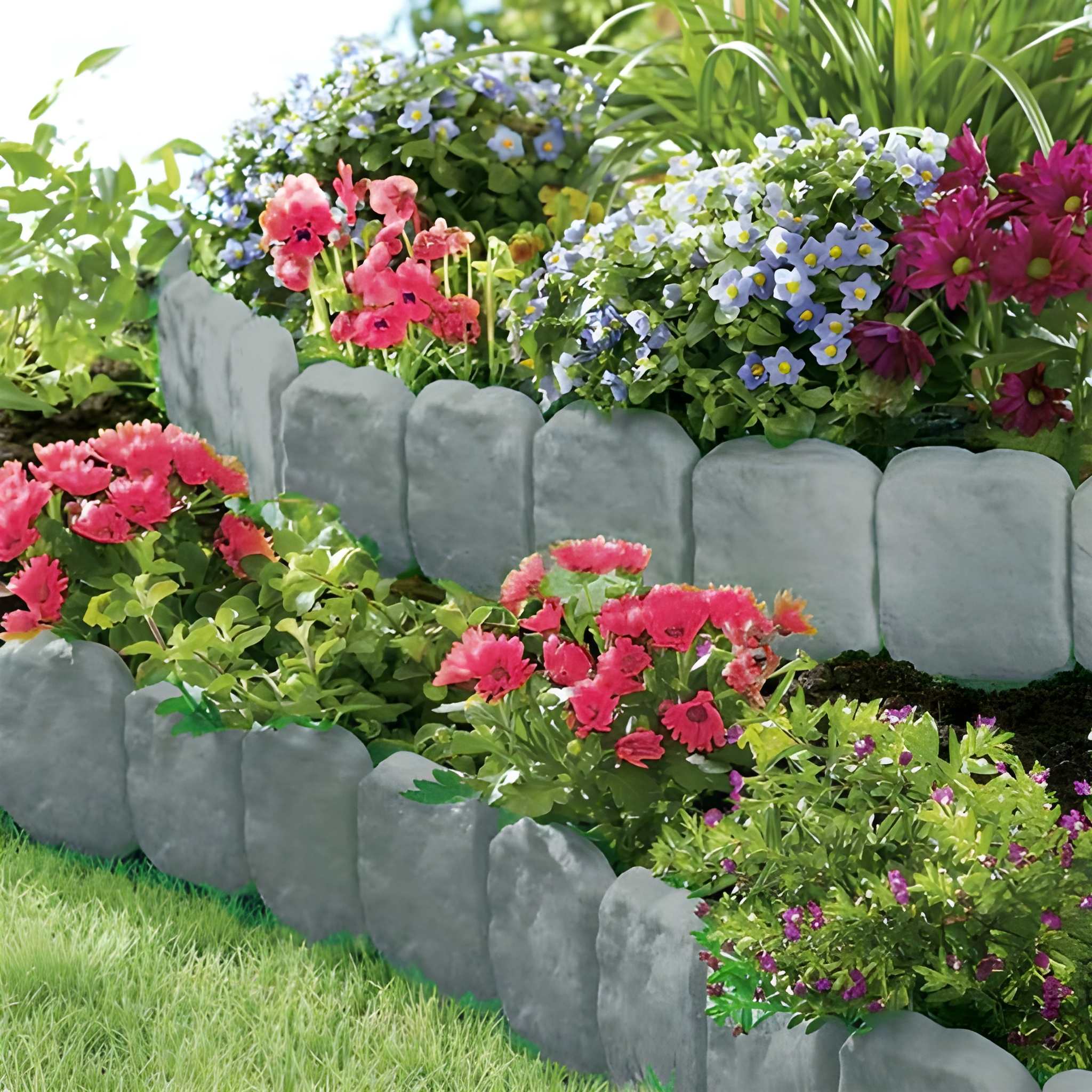 10/20pcs Plastic Fencing, Foldable Small Garden Fence, Landscape Edging Border For Garden
