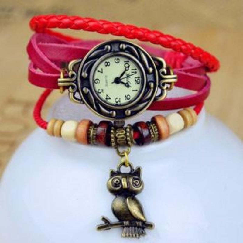 Owl Vintage Wrap Watch - Ashley Jewels - 4