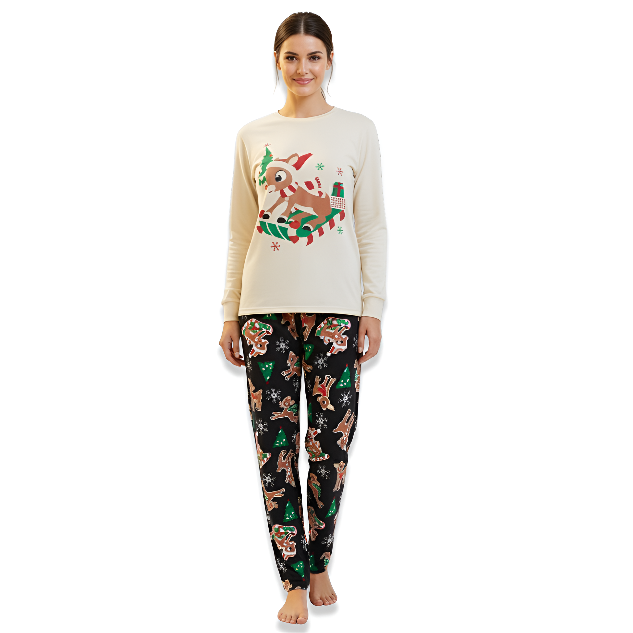 Reindeer Printed Family Matching Pajama Sets
