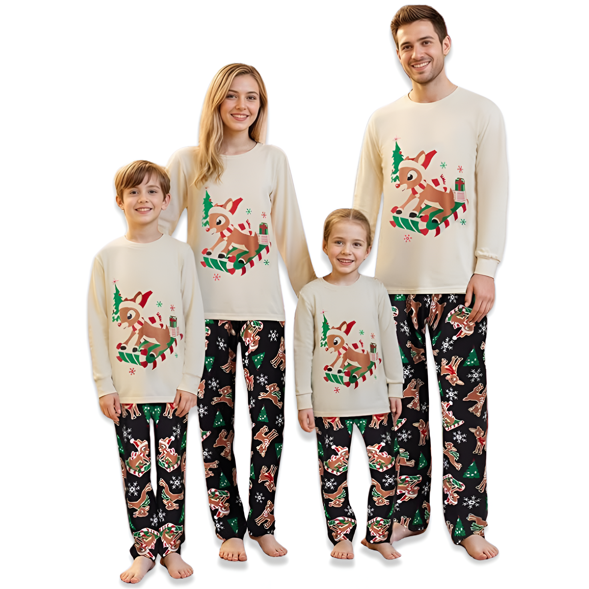 Reindeer Printed Family Matching Pajama Sets