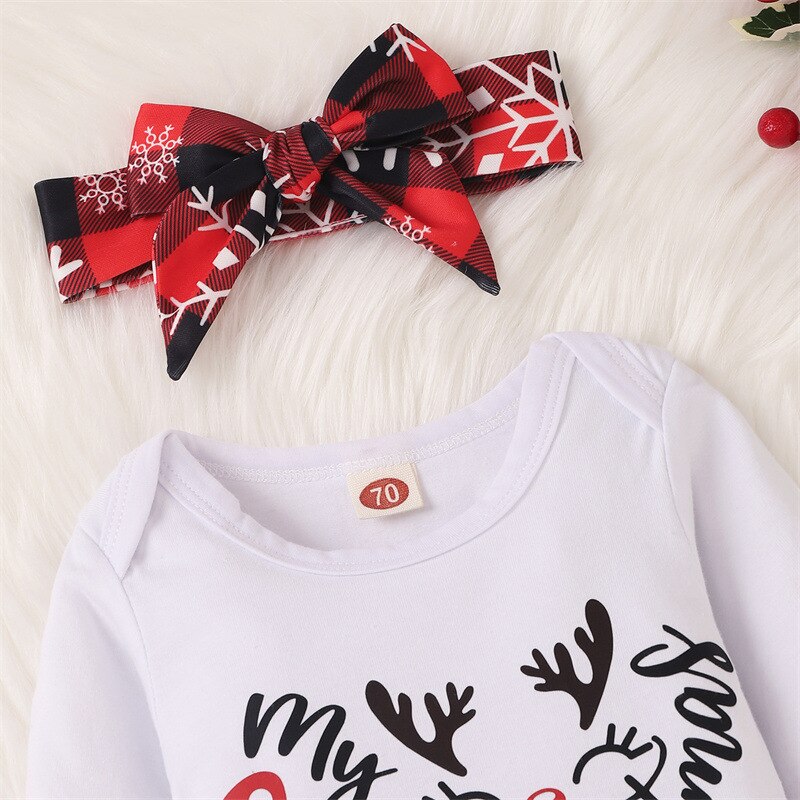 3Pcs Long-Sleeves Christmas Outfits Sets For Girls-Children Cloth Shop