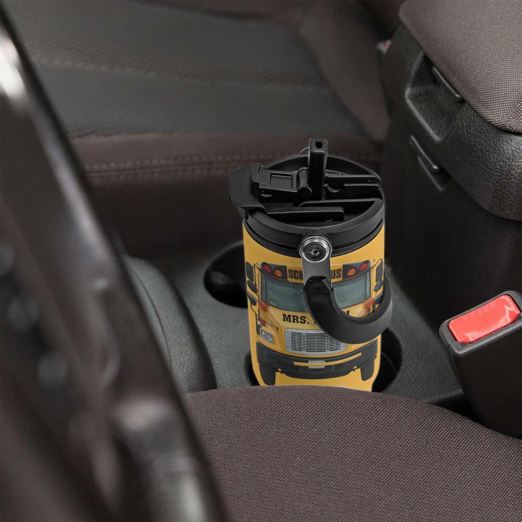 School Bus Driver Life Custom Name Gift Personalized 30oz Tumbler With Handle