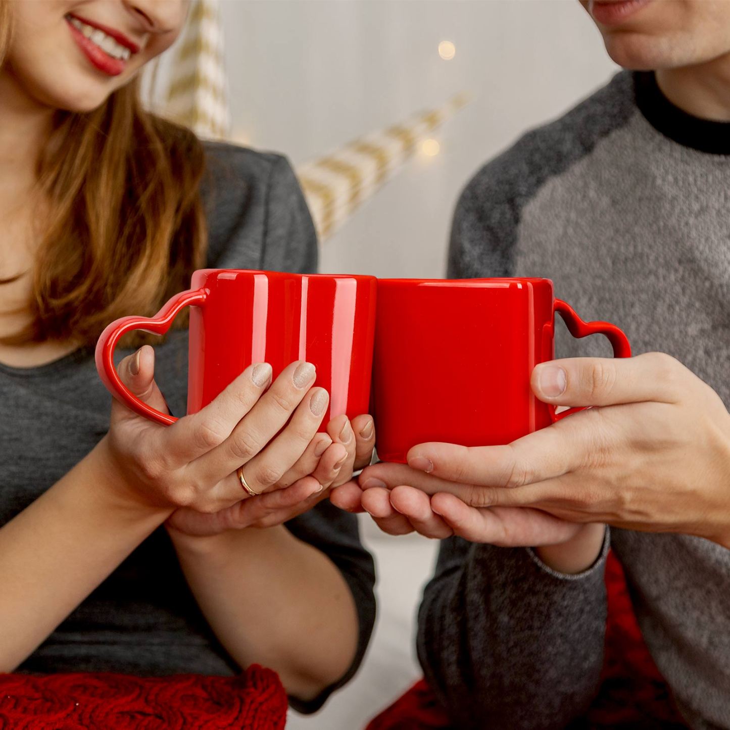 Set Of 4 Modern Design Ceramic Coffee Mugs