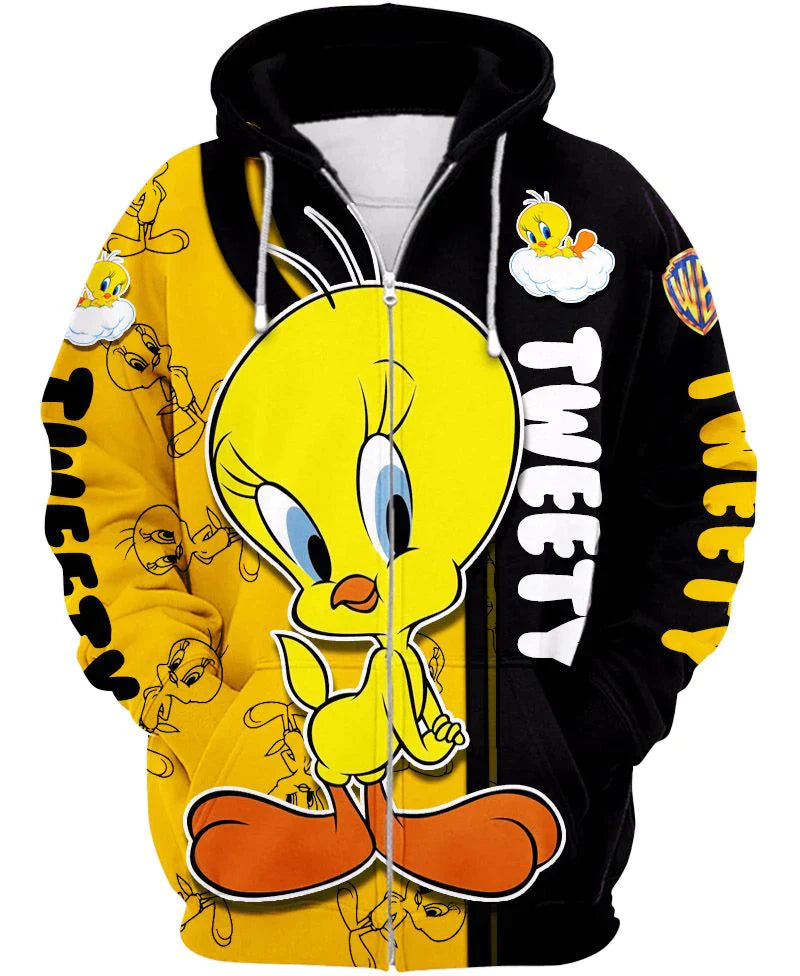 Tweety Zip Up Hoodie - Amzemart