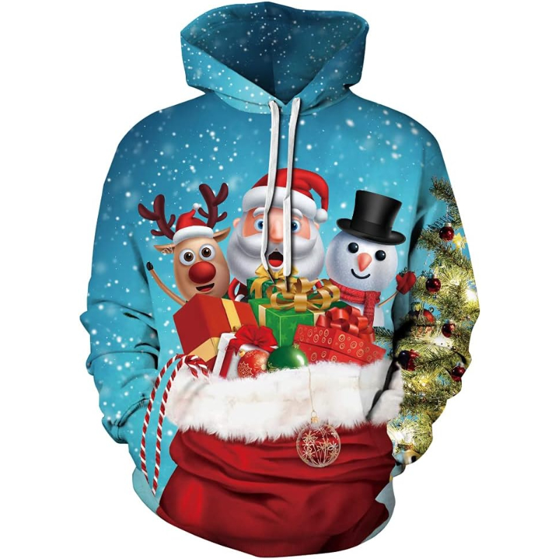 Ugly Christmas 3D Pullover Hoodie