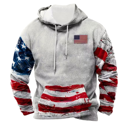 Vintage American Flag 3D Print Hoodie