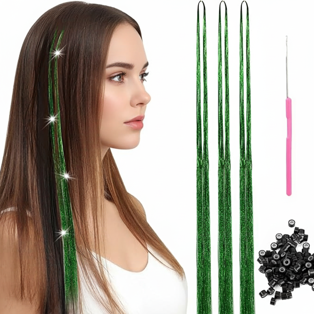 Hair Tinsel Extension Kit With Tools