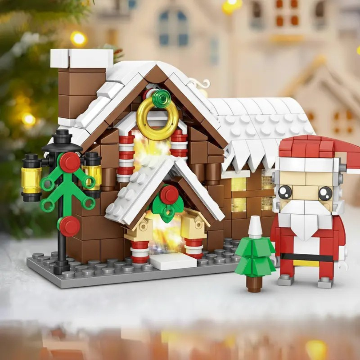 304 Pieces Santa Tree And Festive House Building Toy  