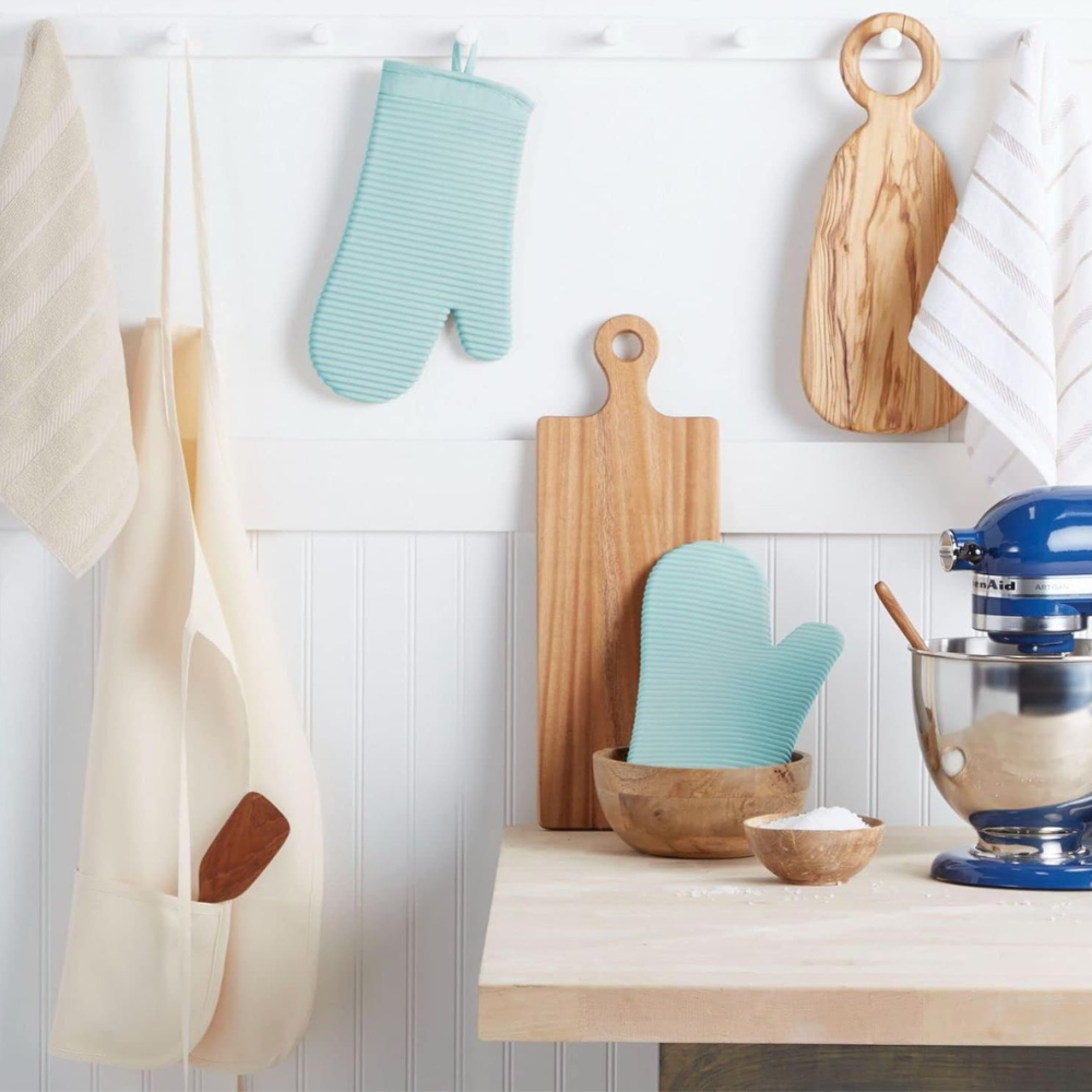 Soft Silicone Ribbed Oven Mitts