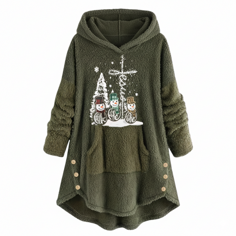 Winter Holiday Graphic Hoodie For Women