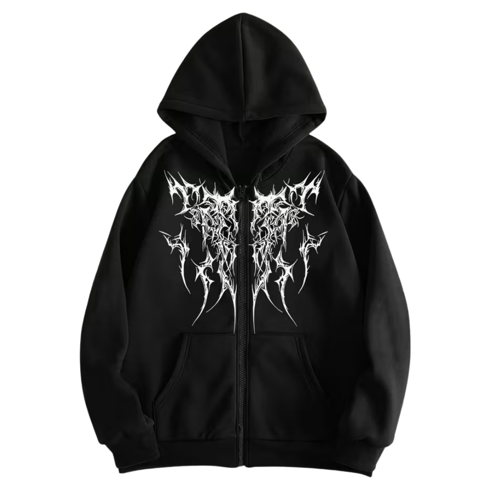 Polyester Blend Casual Zip Up Sweatshirt Hoodie With Kangaroo Pocket