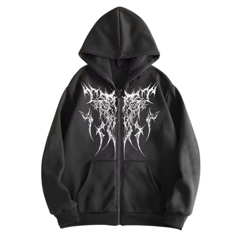 Polyester Blend Casual Zip Up Sweatshirt Hoodie With Kangaroo Pocket