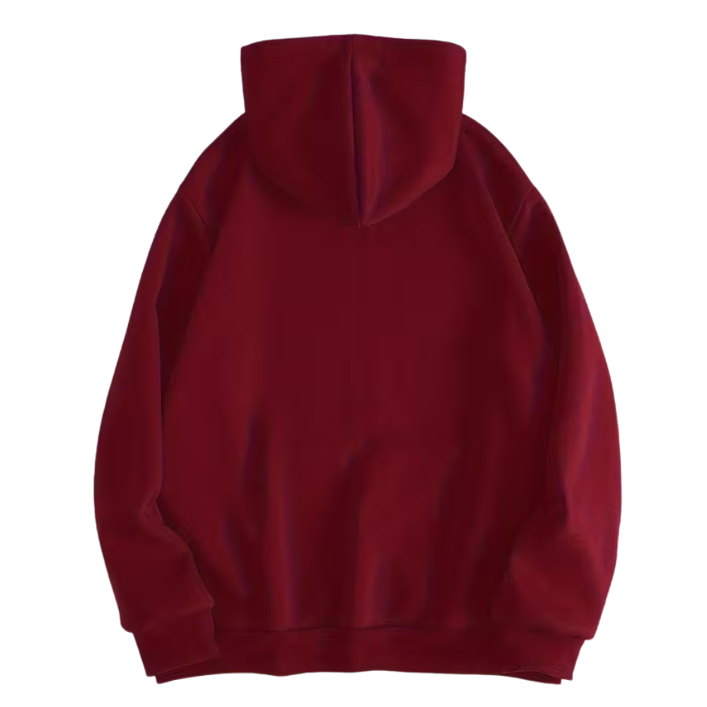 Polyester Blend Casual Zip Up Sweatshirt Hoodie With Kangaroo Pocket