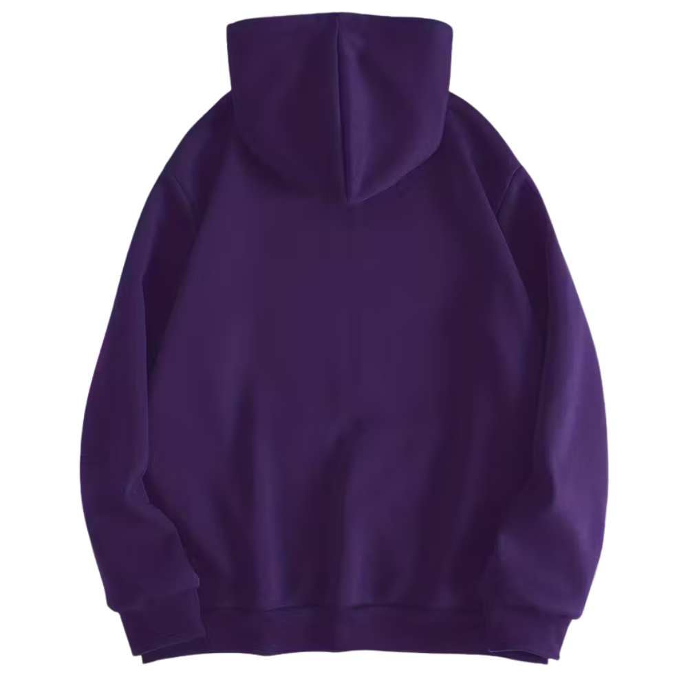 Polyester Blend Casual Zip Up Sweatshirt Hoodie With Kangaroo Pocket