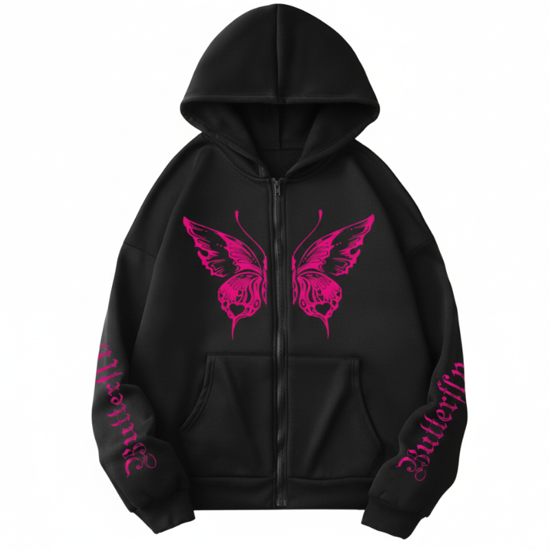 Casual Zip Up Hoodie With Side Pockets For Women