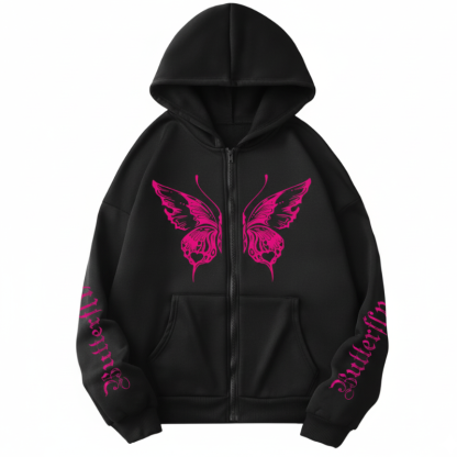 Casual Zip Up Hoodie With Side Pockets For Women