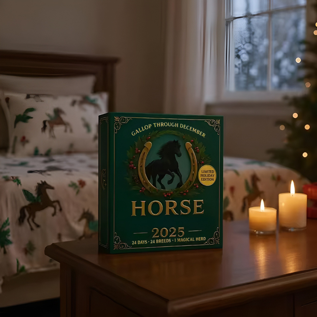 Christmas Calendar Advent 2D Christmas Tree Decorations Horse Pendant 2025