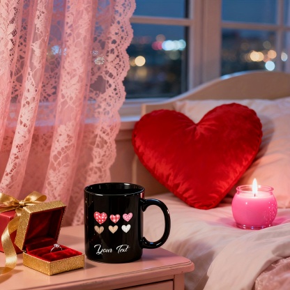 Valentine Themed Personalized Ceramic Mug With Message