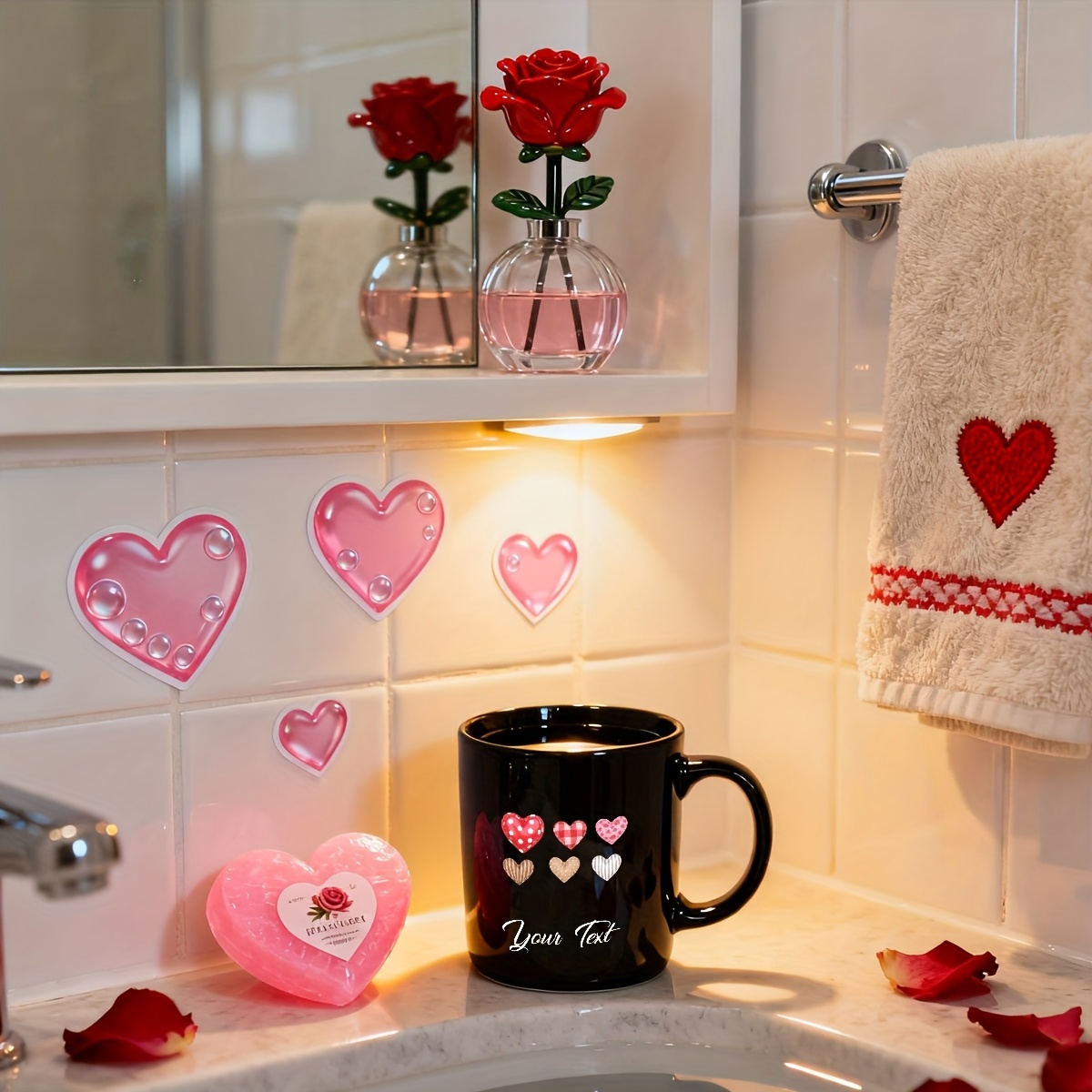 Valentine Themed Personalized Ceramic Mug With Message