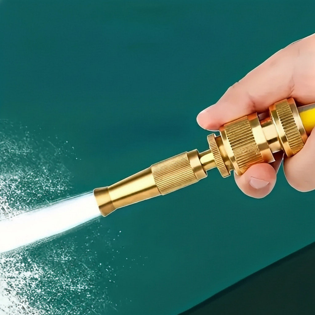 Straight Spray Gun Water Hose Nozzle Universal Hose Connector With Adjustable Valve