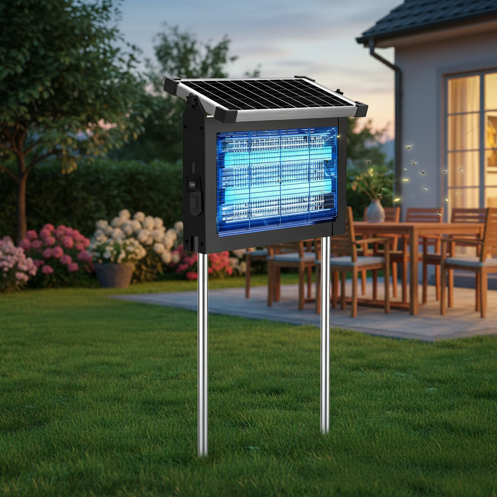 Automatic Solar Powered Bug Zapper For Backyard 